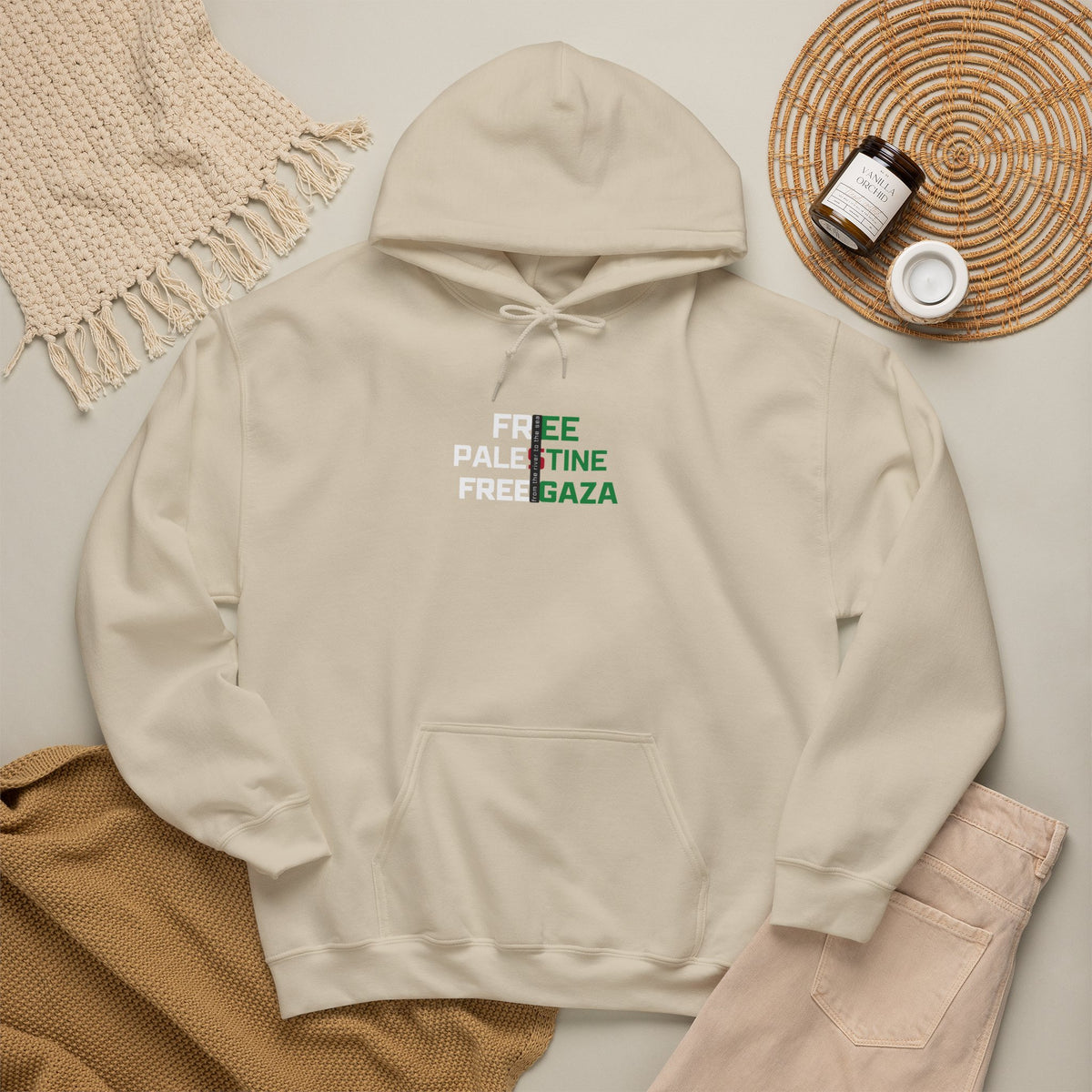 Free Palestine Free Gaza Hoodie – Solidarity Protest Pullover