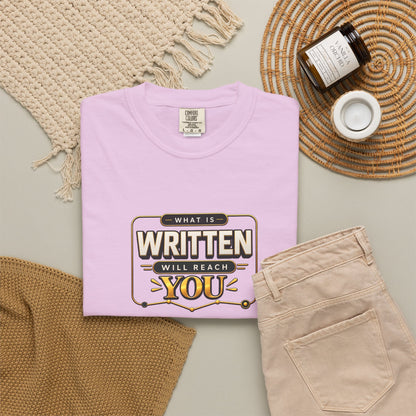 Inspirational 'Written Will Reach You' Graphic T-Shirt