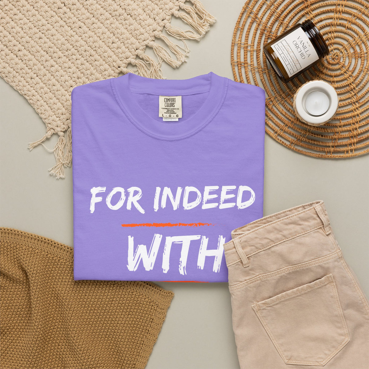 Inspirational Quran Quote T-Shirt — "For Indeed, With Hardship Comes Ease"