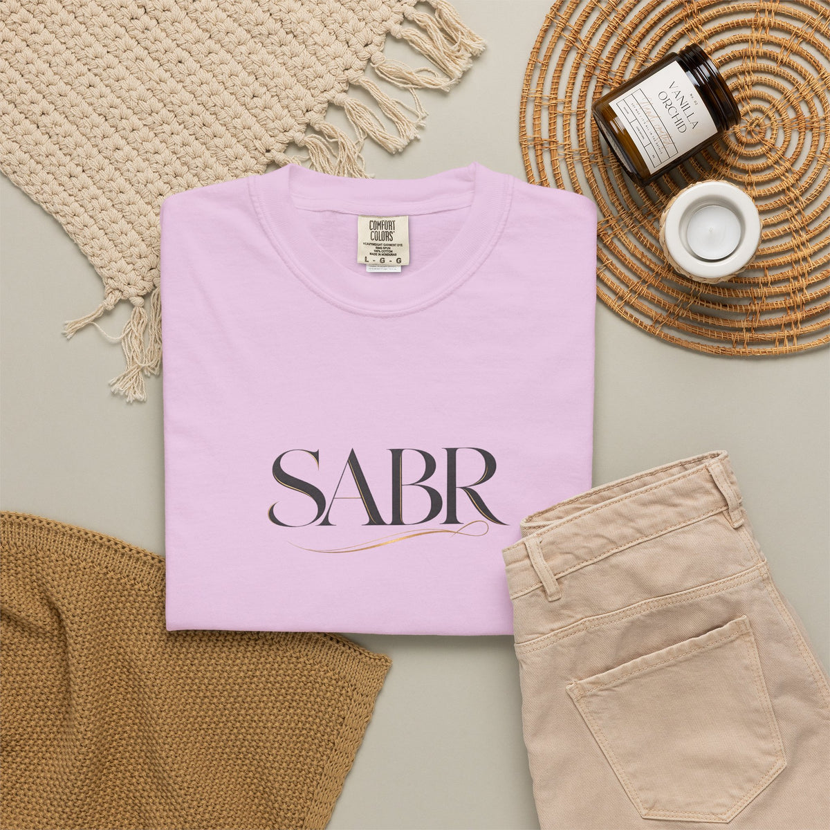 SABR Minimalist Script T-Shirt — Elegant Faith-Inspired Tee