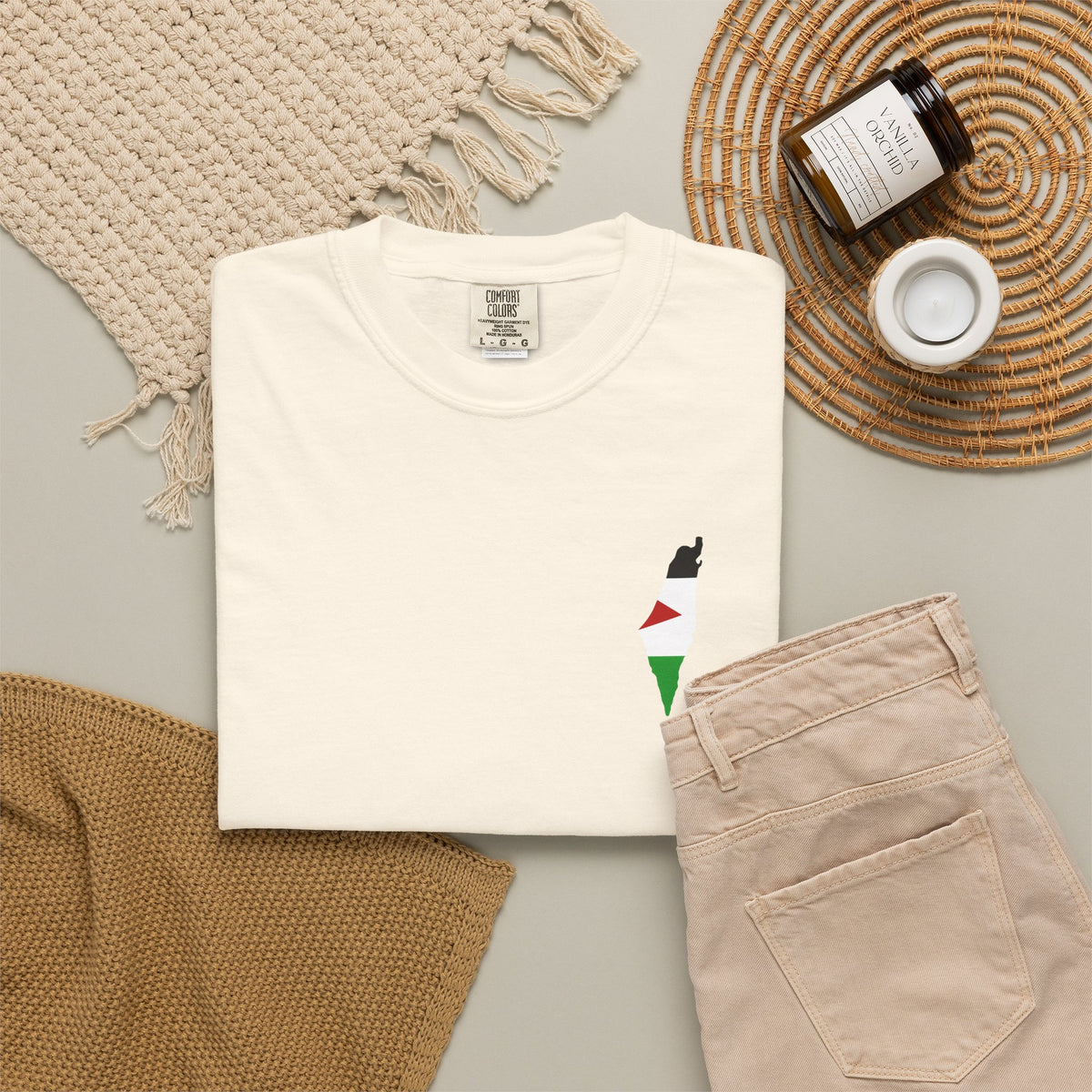 Palestine Map T-Shirt — Minimal Solidarity Tee