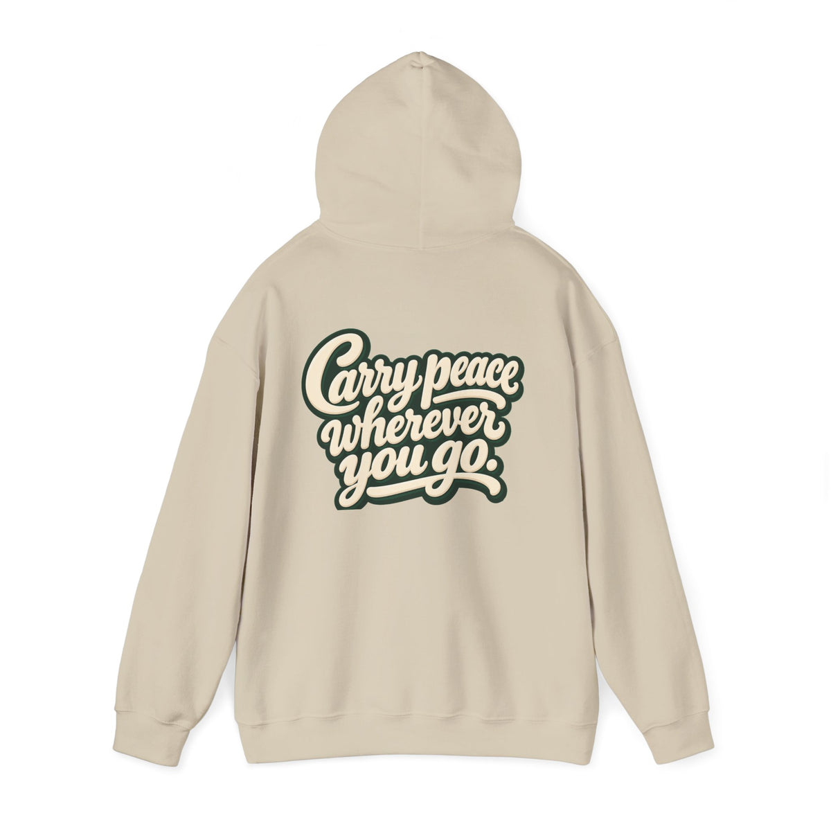 Salaam Hoodie — "Carry Peace Wherever You Go" Cozy Islamic Greeting Sweatshirt