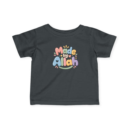 Infant Tee — "Made by Allah" Pastel Baby Shirt