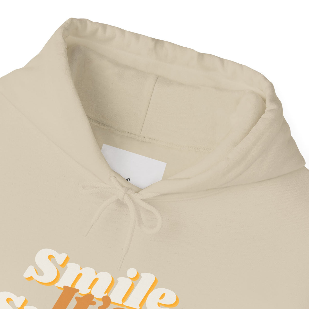 Smile It's Sunnah Hoodie — Retro Yellow Script Hoodie