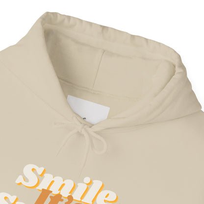 Smile It's Sunnah Hoodie — Retro Yellow Script Hoodie