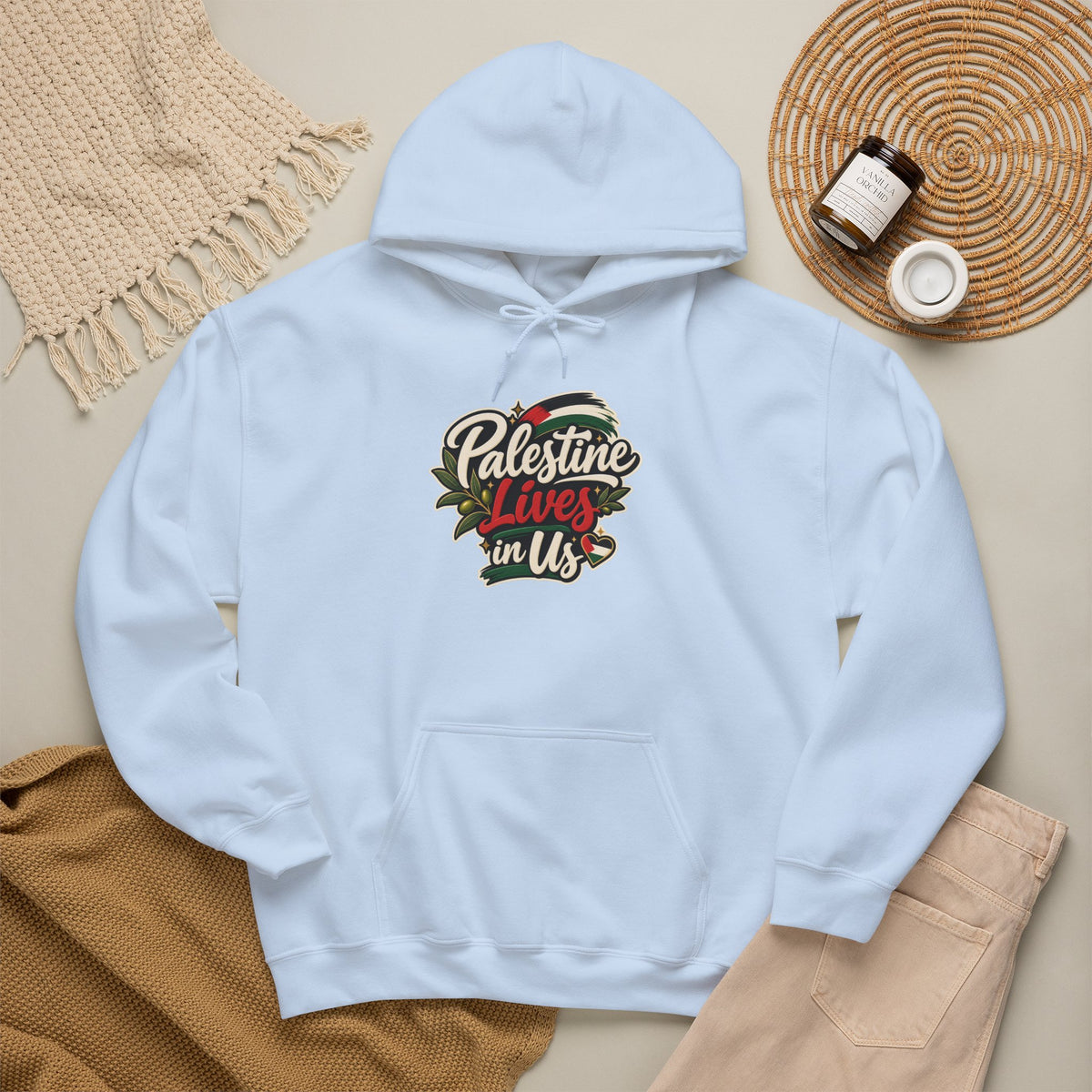 Hoodie — "Palestine Lives in Us" Graphic Hoodie