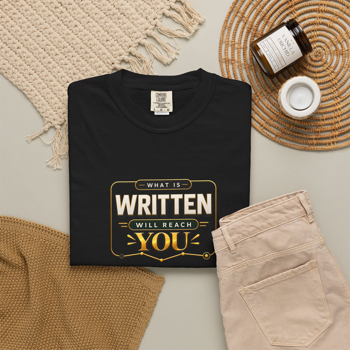 Inspirational 'Written Will Reach You' Graphic T-Shirt