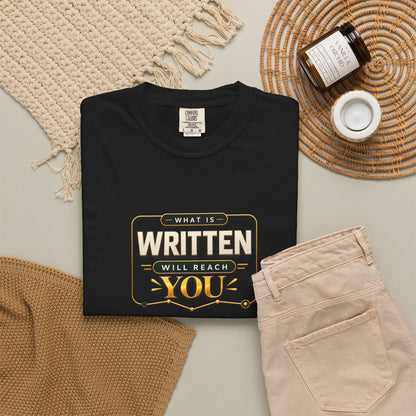 Inspirational 'Written Will Reach You' Graphic T-Shirt