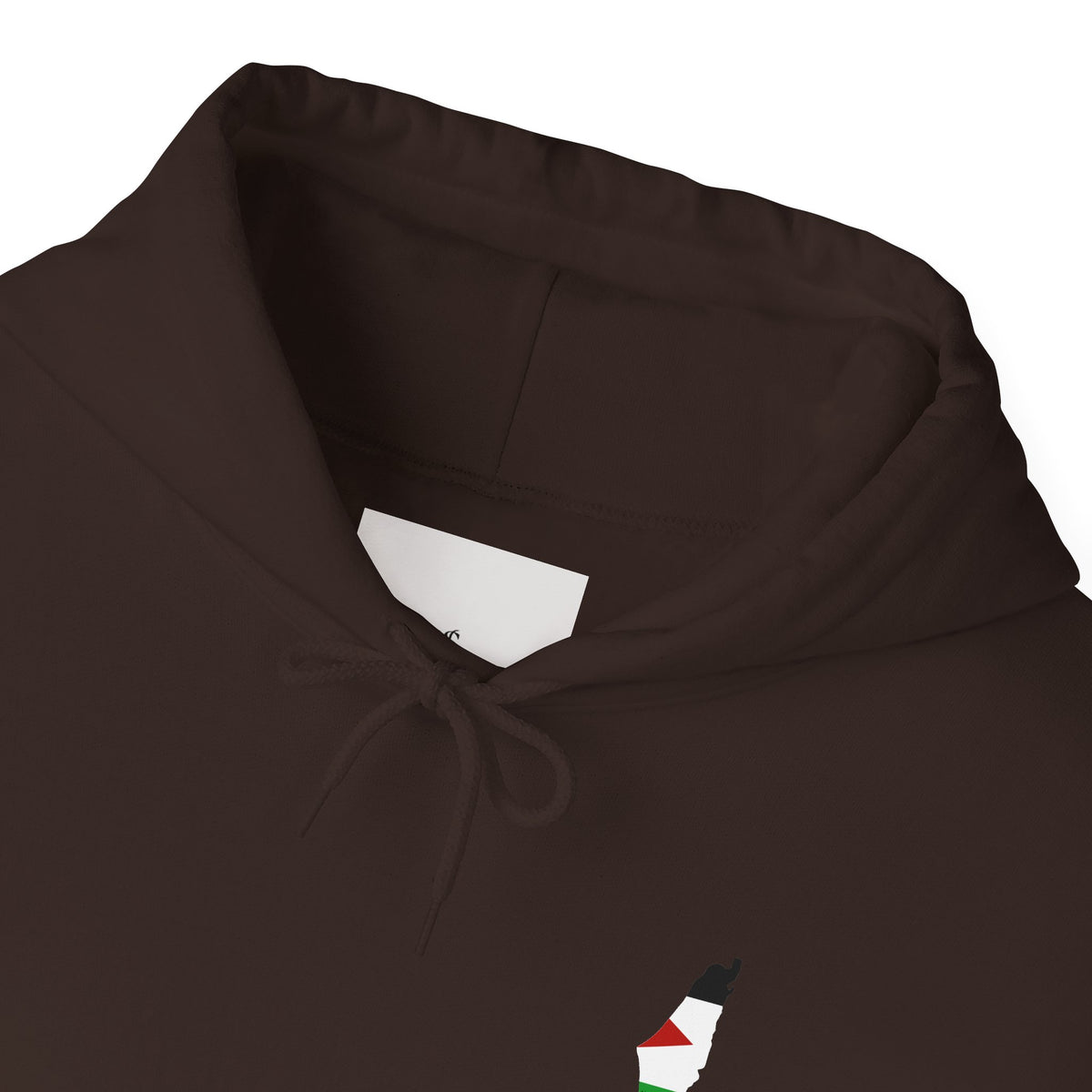 Minimalist Palestinian Flag Hoodie – Small Chest Emblem