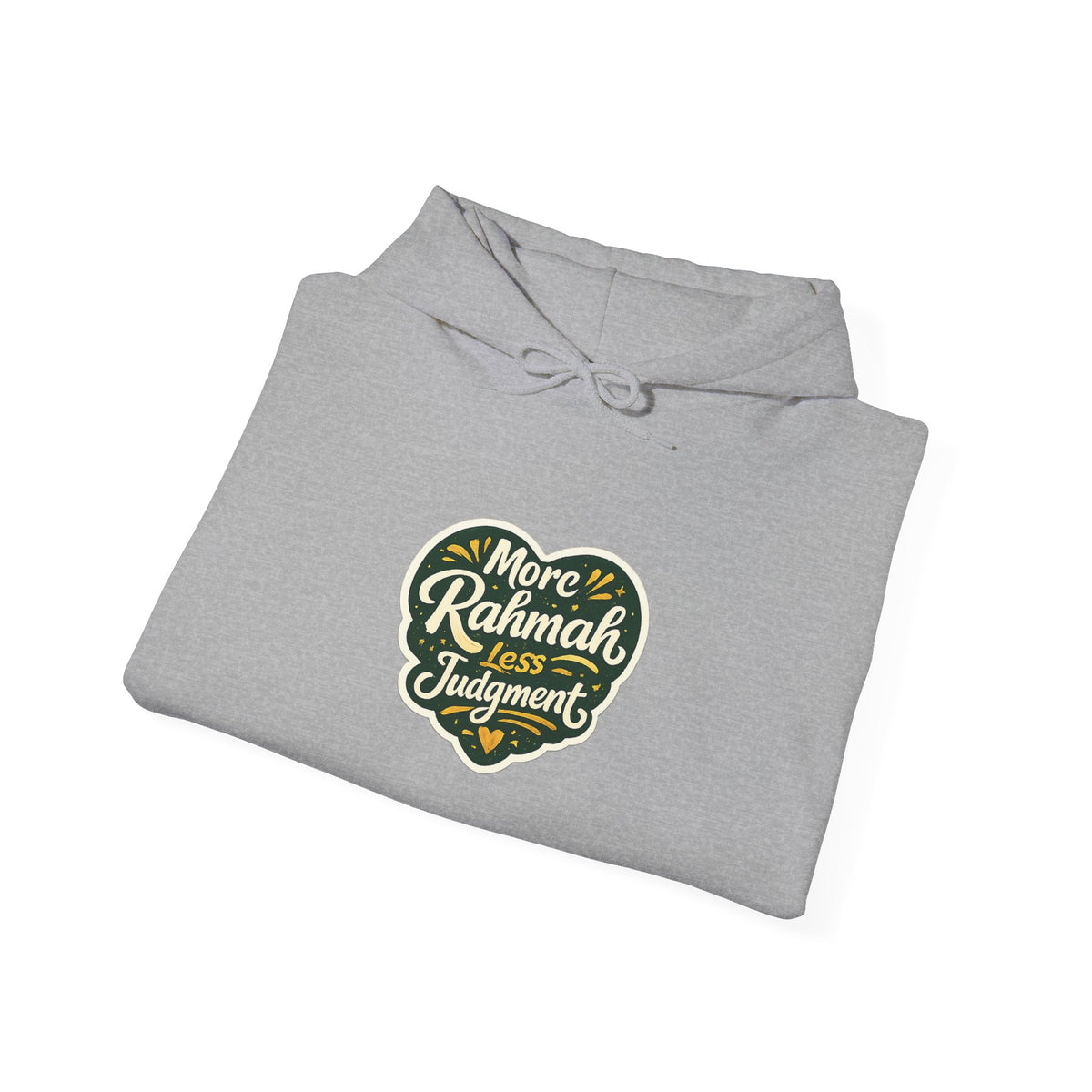 Hoodie — “More Rahmah Less Judgment” Inspirational Islamic Comfort Hoodie