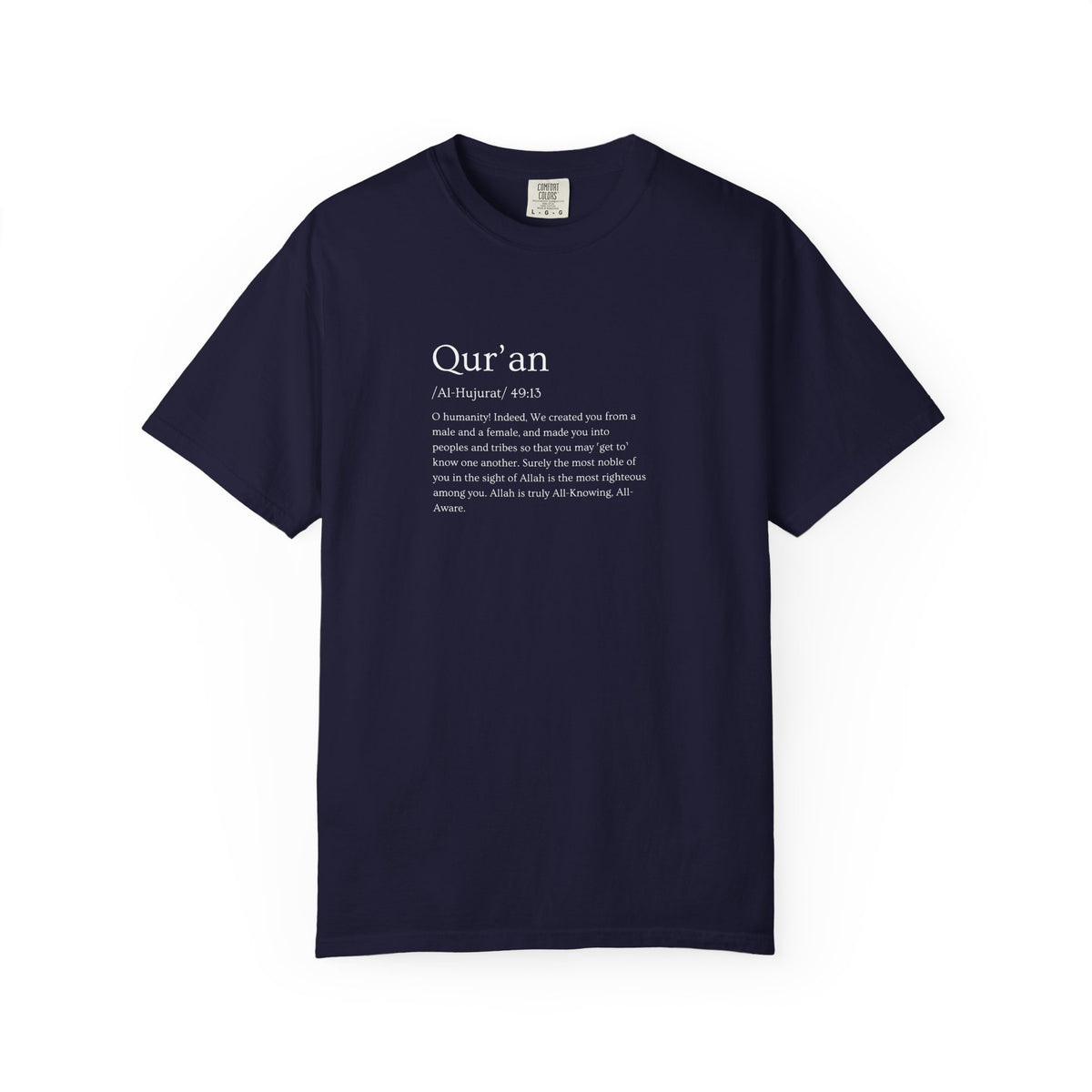 Qur'an Verse Graphic T-Shirt — Islamic Faith Typography Tee