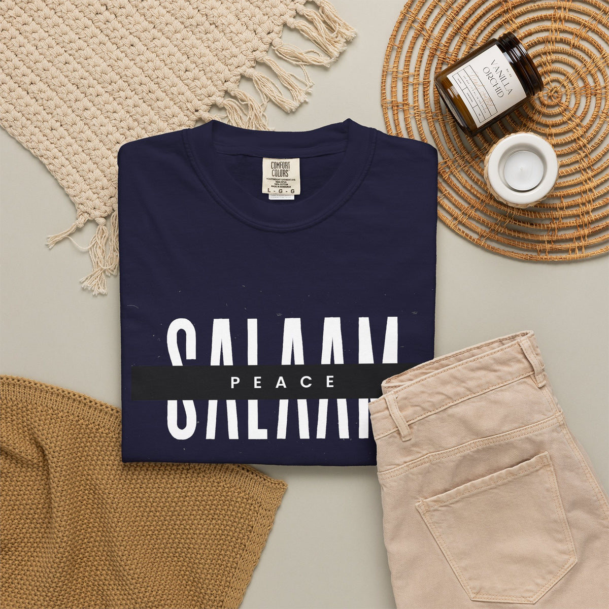 Salaam Peace T-Shirt — Minimal Islamic Greeting Tee