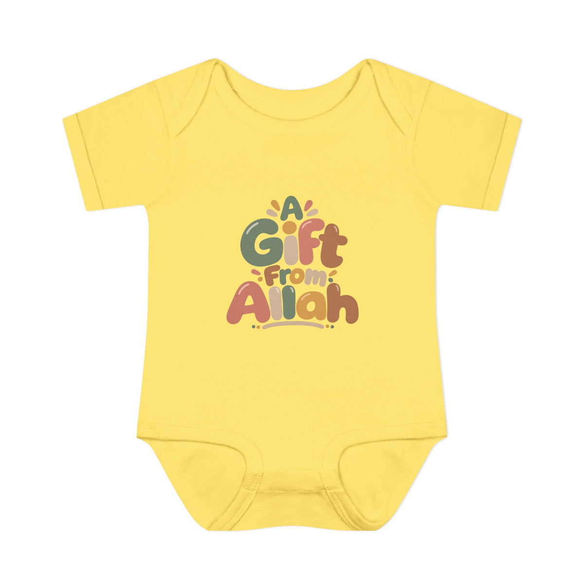Infant Bodysuit — "A Gift From Allah" Baby Onesie, Islamic Newborn Gift