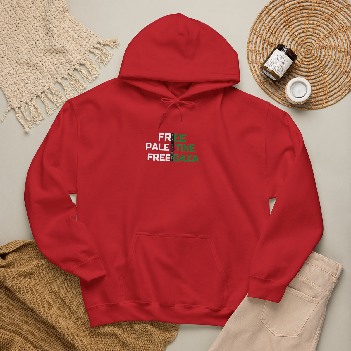 Free Palestine Free Gaza Hoodie – Solidarity Protest Pullover