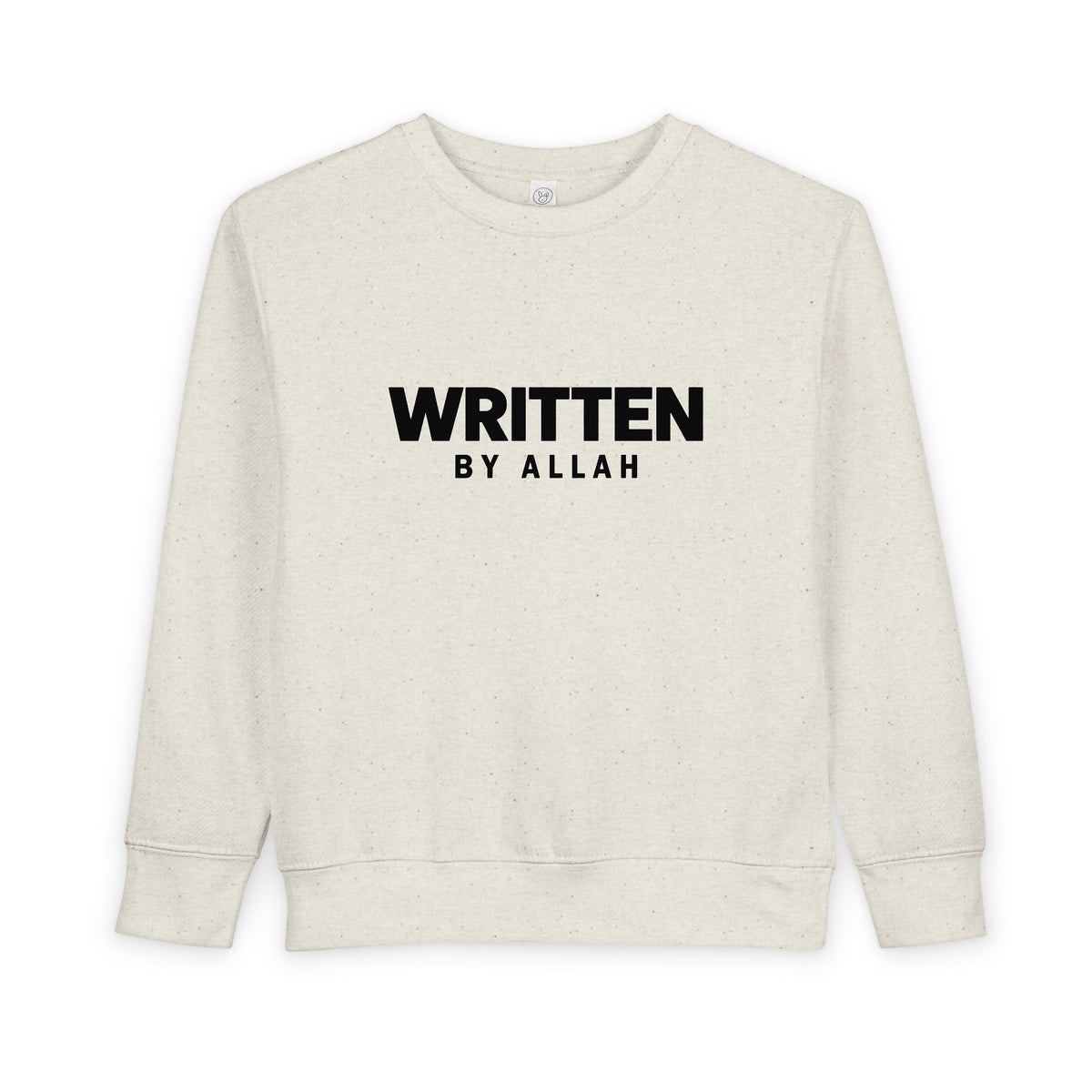 Toddler Sweatshirt — "Written by Allah" Islamic Kids Crewneck, Modest Faith Baby Gift