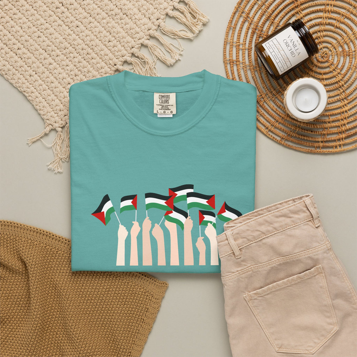 Palestine Flags T-Shirt — Minimal Graphic Tee