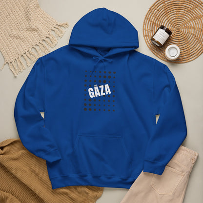 Gaza Solidarity Hoodie — Minimal Dot Grid Protest Sweatshirt