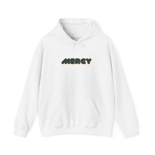 Mercy Retro Bubble Hoodie — Vintage-Inspired Mercy Graphic Sweatshirt