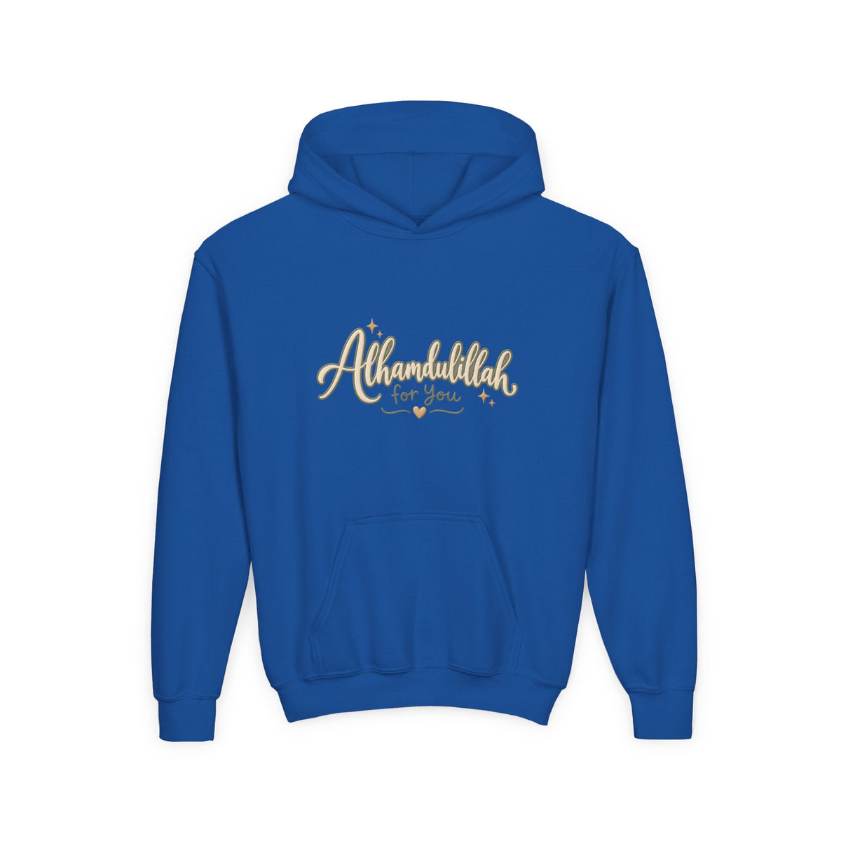 Youth Hoodie – “Alhamdulillah for You” Script Design (Islamic Gratitude Gift)
