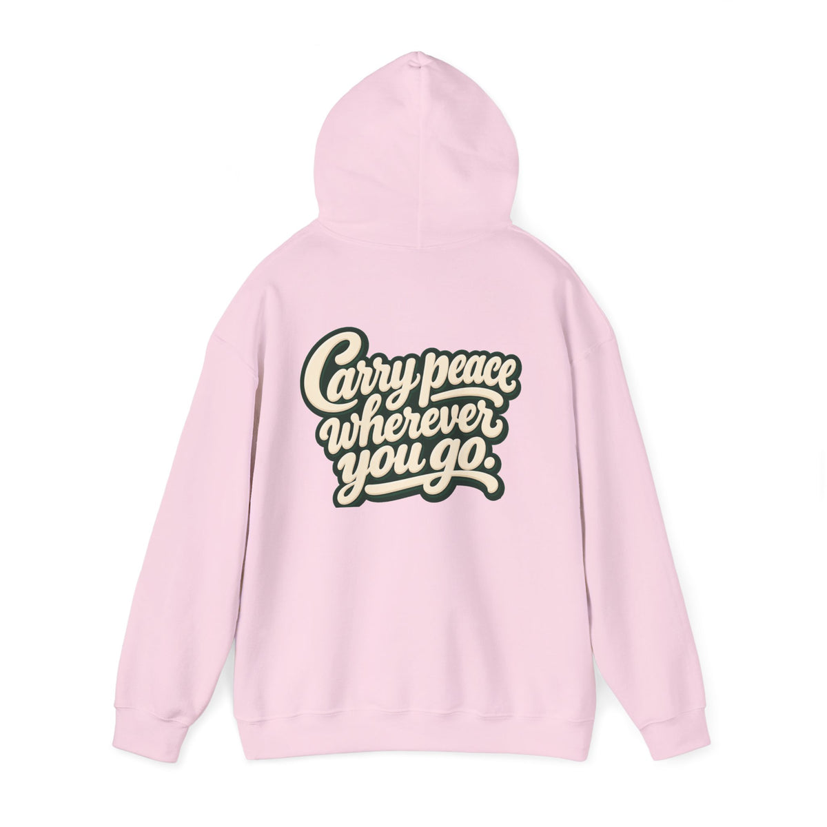 Salaam Hoodie — "Carry Peace Wherever You Go" Cozy Islamic Greeting Sweatshirt