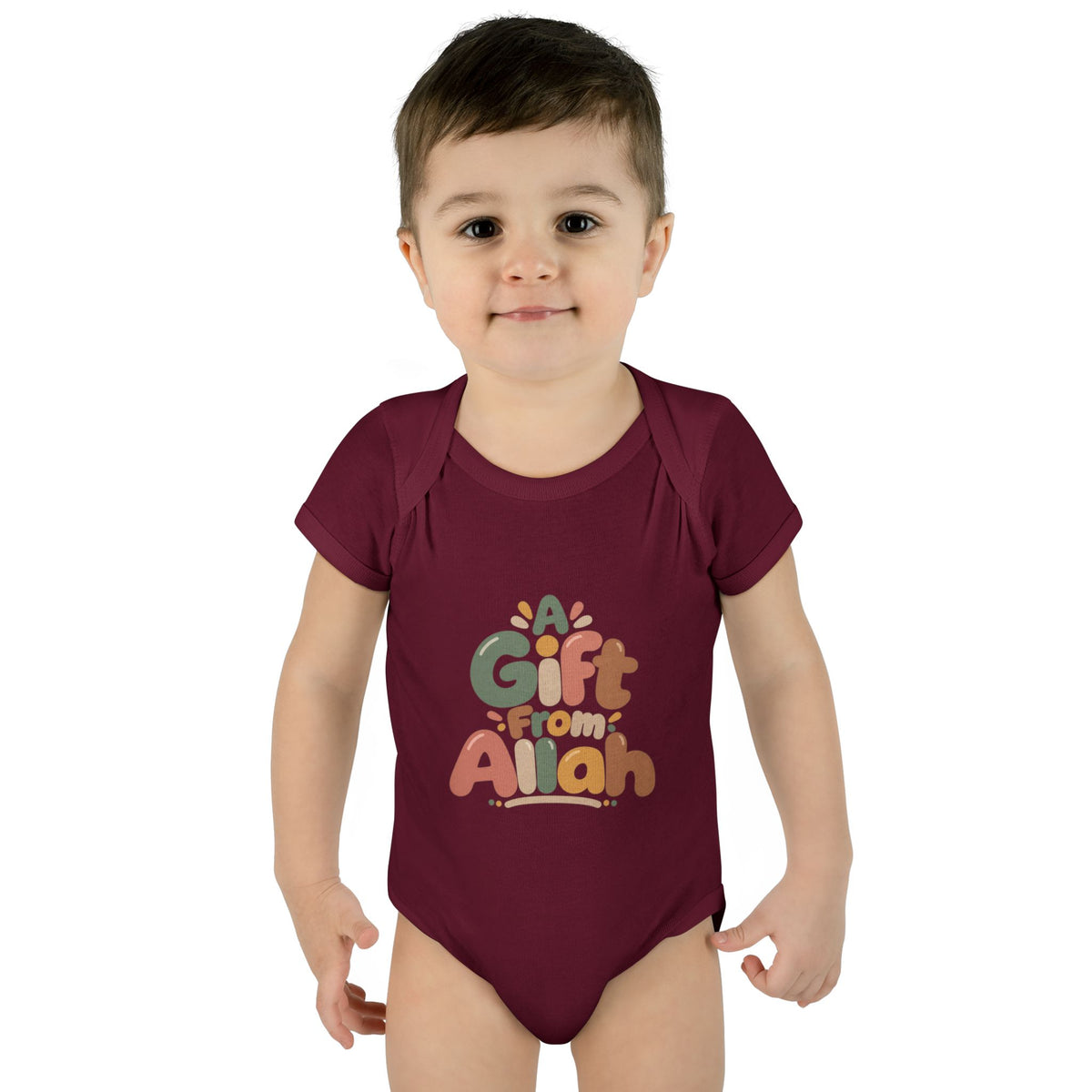 Infant Bodysuit — "A Gift From Allah" Baby Onesie, Islamic Newborn Gift