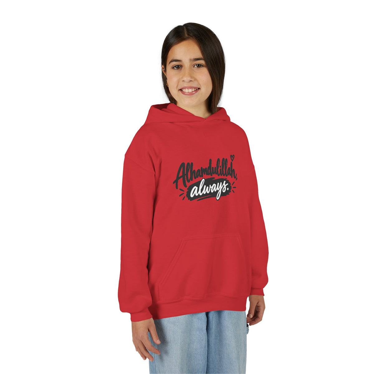 Alhamdulillah Always Youth Hoodie — Islamic Inspirational Kids Sweatshirt