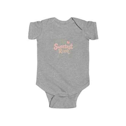 Infant Bodysuit – "The Sweetest Rizq" Pastel Baby Onesie, Newborn Gift