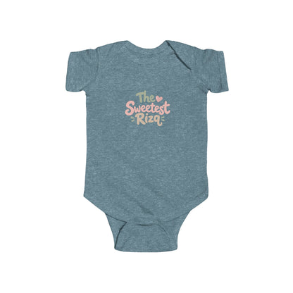 Infant Bodysuit – "The Sweetest Rizq" Pastel Baby Onesie, Newborn Gift