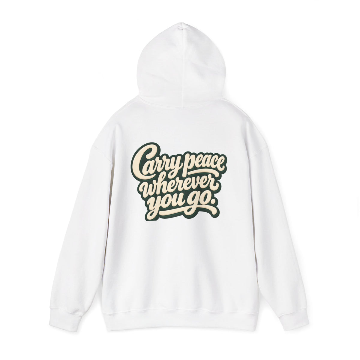 Salaam Hoodie — "Carry Peace Wherever You Go" Cozy Islamic Greeting Sweatshirt