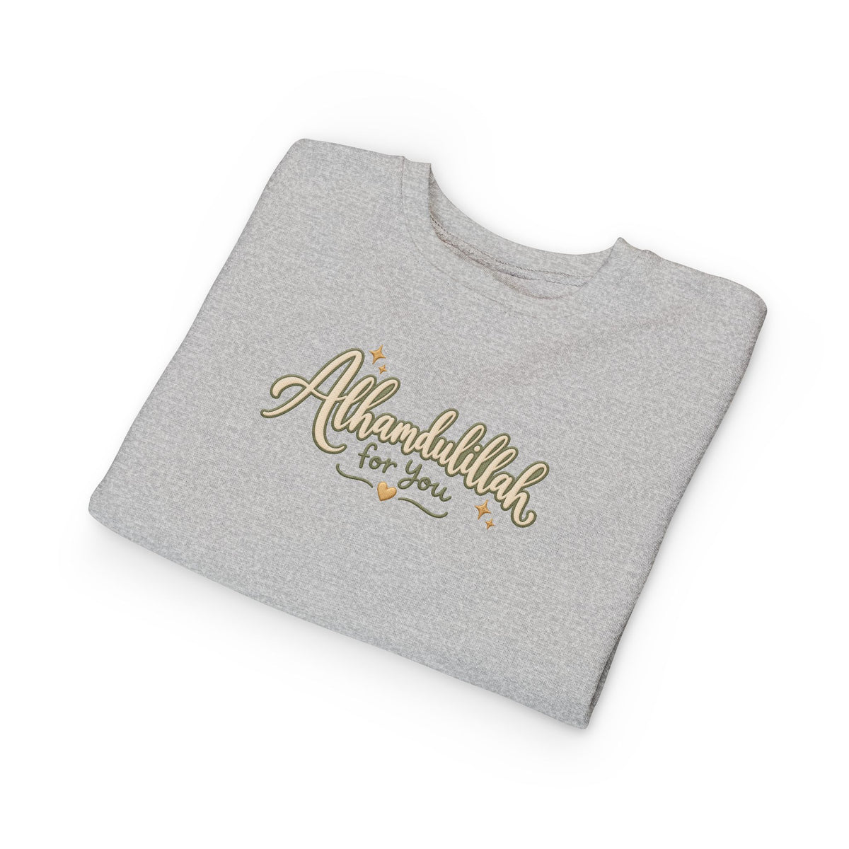 Toddler Sweatshirt — “Alhamdulillah for You” Cute Islamic Prayer Crewneck