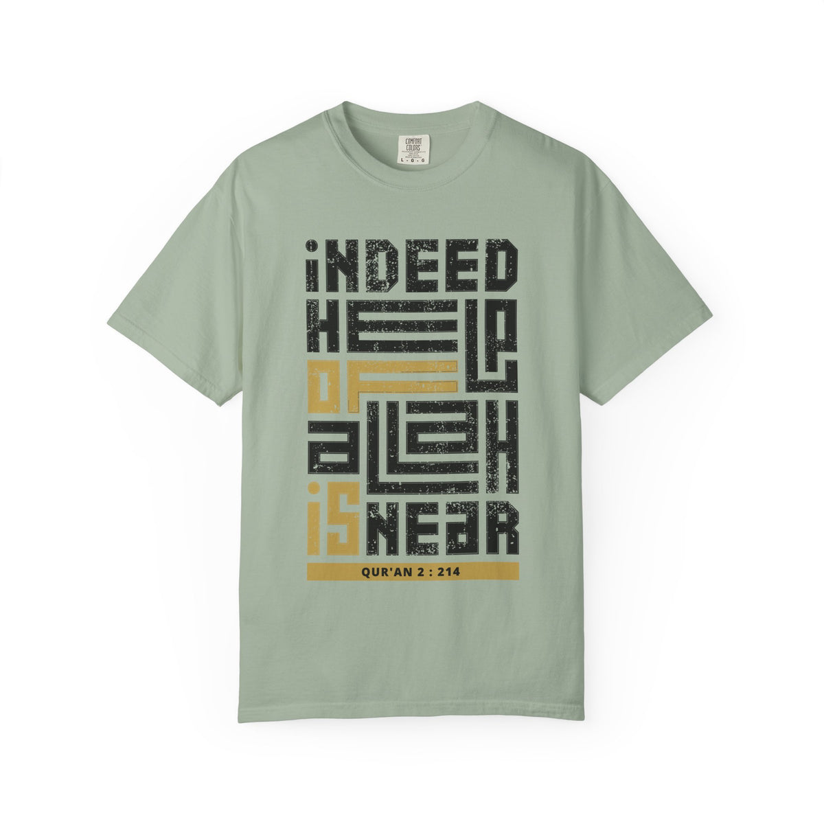 Indeed Help Of Allah Is Near T-Shirt — Qur'an 2:214 Islamic Calligraphy Tee