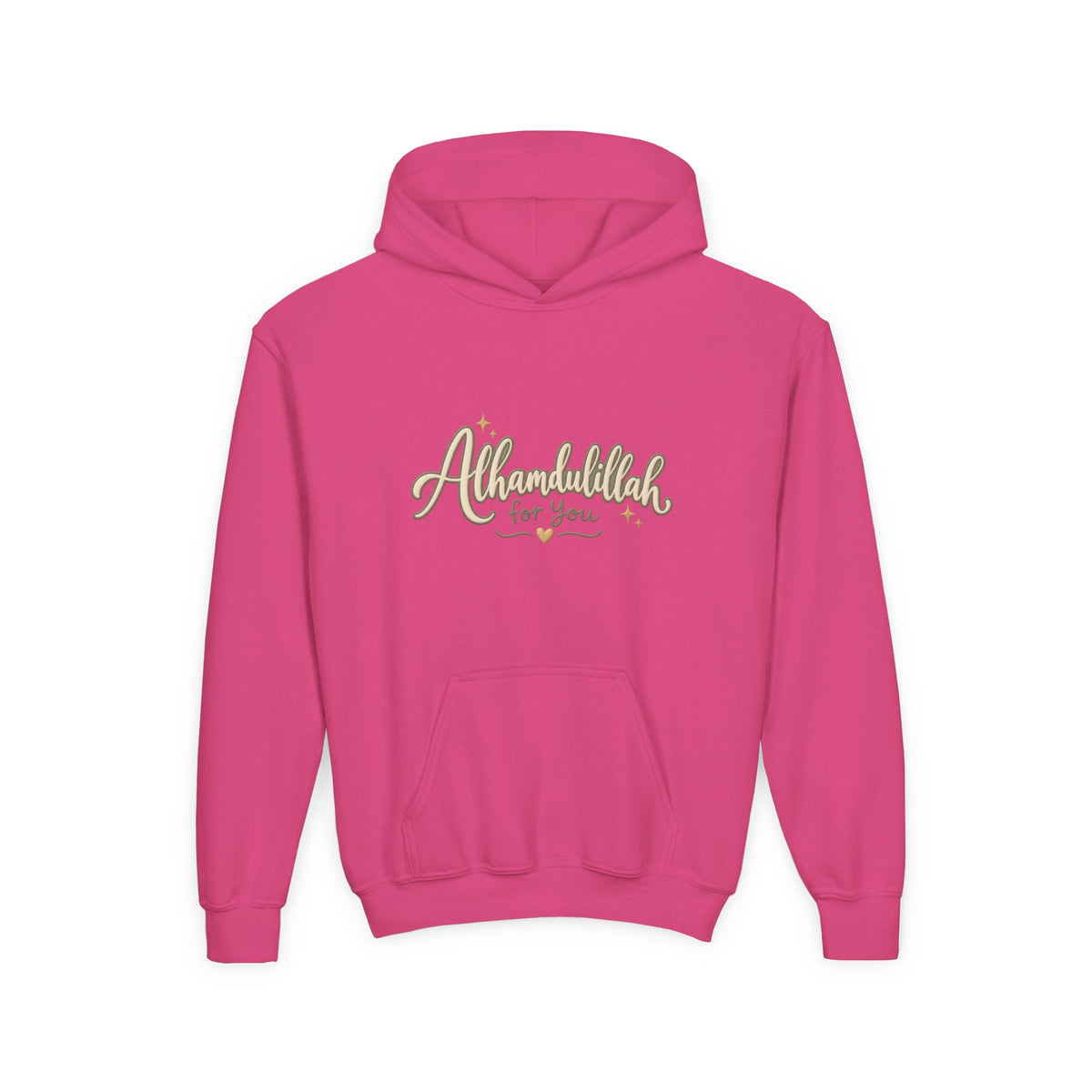 Youth Hoodie – “Alhamdulillah for You” Script Design (Islamic Gratitude Gift)