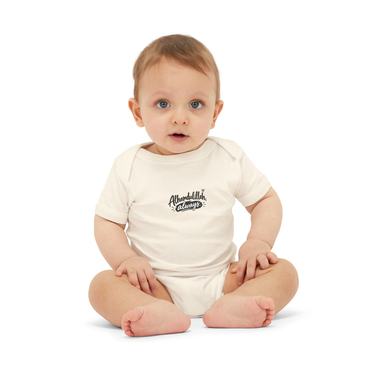 Infant Onesie — "Alhamdulillah, Always" Script Baby Bodysuit