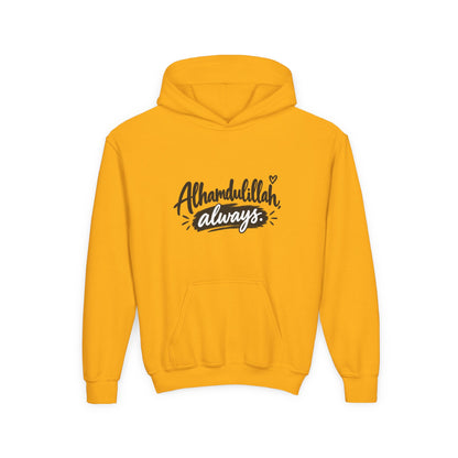 Alhamdulillah Always Youth Hoodie — Islamic Inspirational Kids Sweatshirt