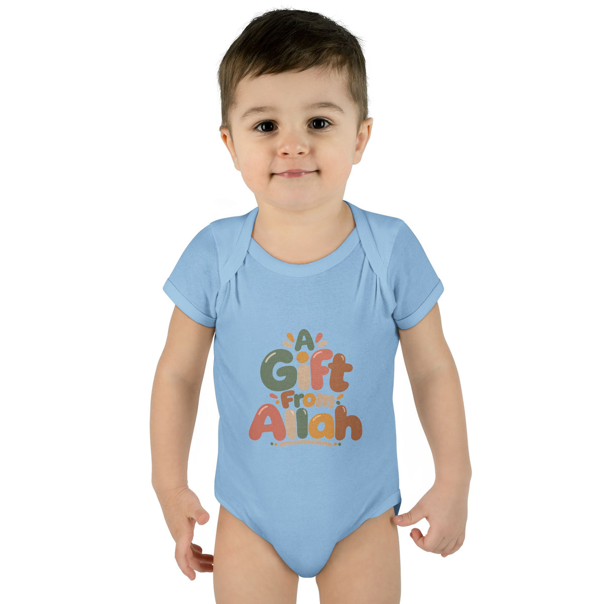 Infant Bodysuit — "A Gift From Allah" Baby Onesie, Islamic Newborn Gift