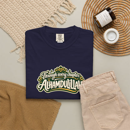 Alhamdulillah Graphic T-Shirt — 'Through Every Chapter' Tee