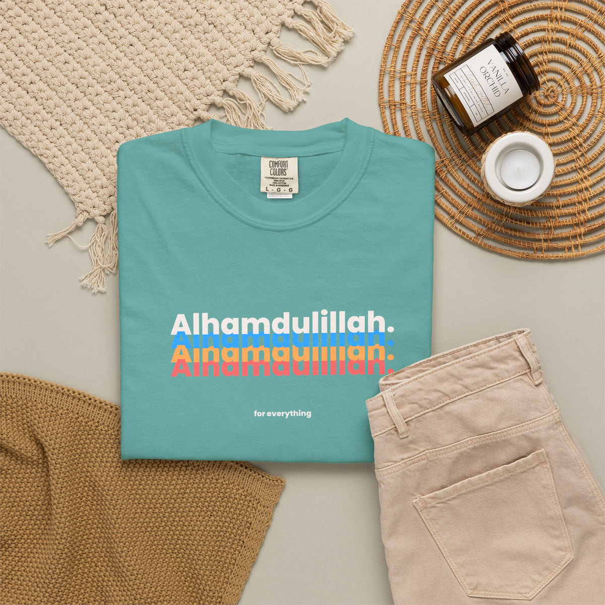 Alhamdulillah Repeat Script T-Shirt — Faith-Inspired Casual Tee