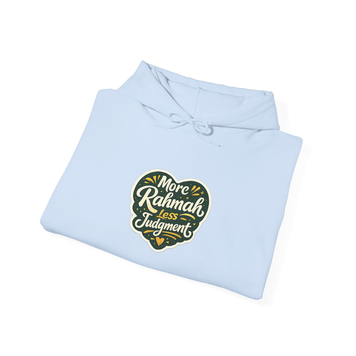 Hoodie — “More Rahmah Less Judgment” Inspirational Islamic Comfort Hoodie