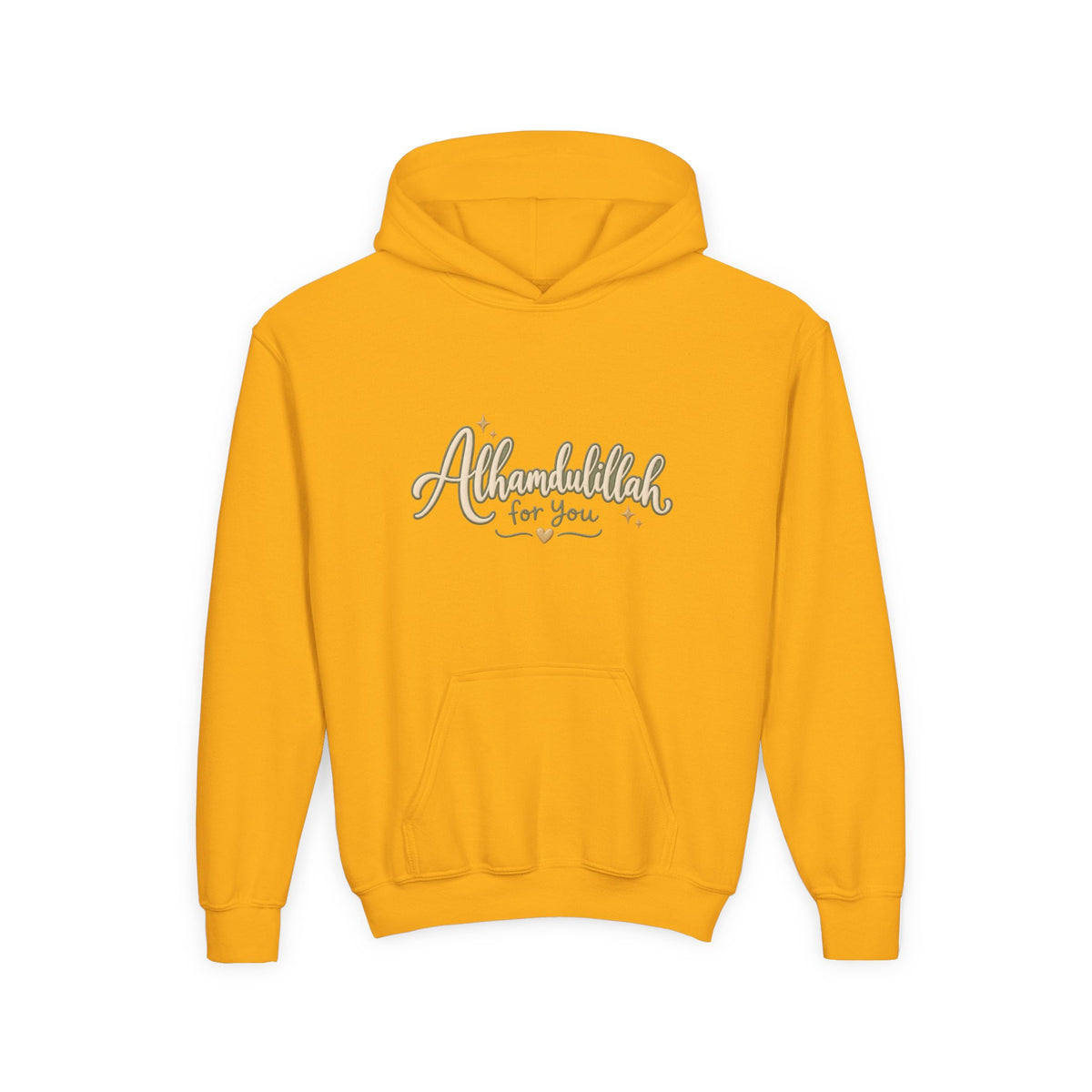 Youth Hoodie – “Alhamdulillah for You” Script Design (Islamic Gratitude Gift)