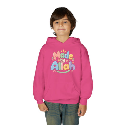 Youth Hoodie — "Made by Allah" Pastel Kids Islamic Pullover