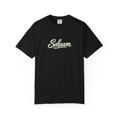 Salaam Script T-Shirt — Casual Islamic Greeting Tee