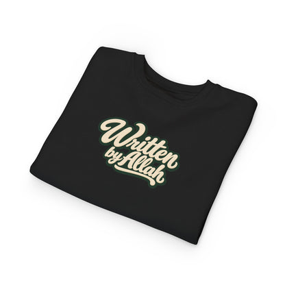 Toddler Sweatshirt - "Written by Allah" Cute Islamic Kids Crewneck, Nursery Gift for Muslim Toddlers