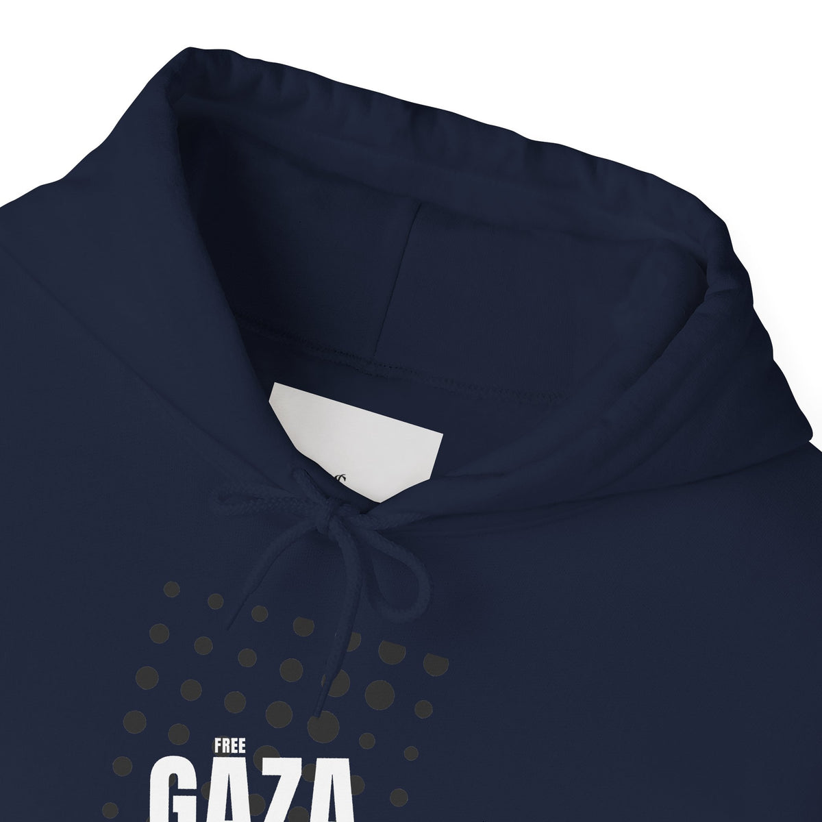 Gaza Solidarity Hoodie — Minimal Dot Grid Protest Sweatshirt