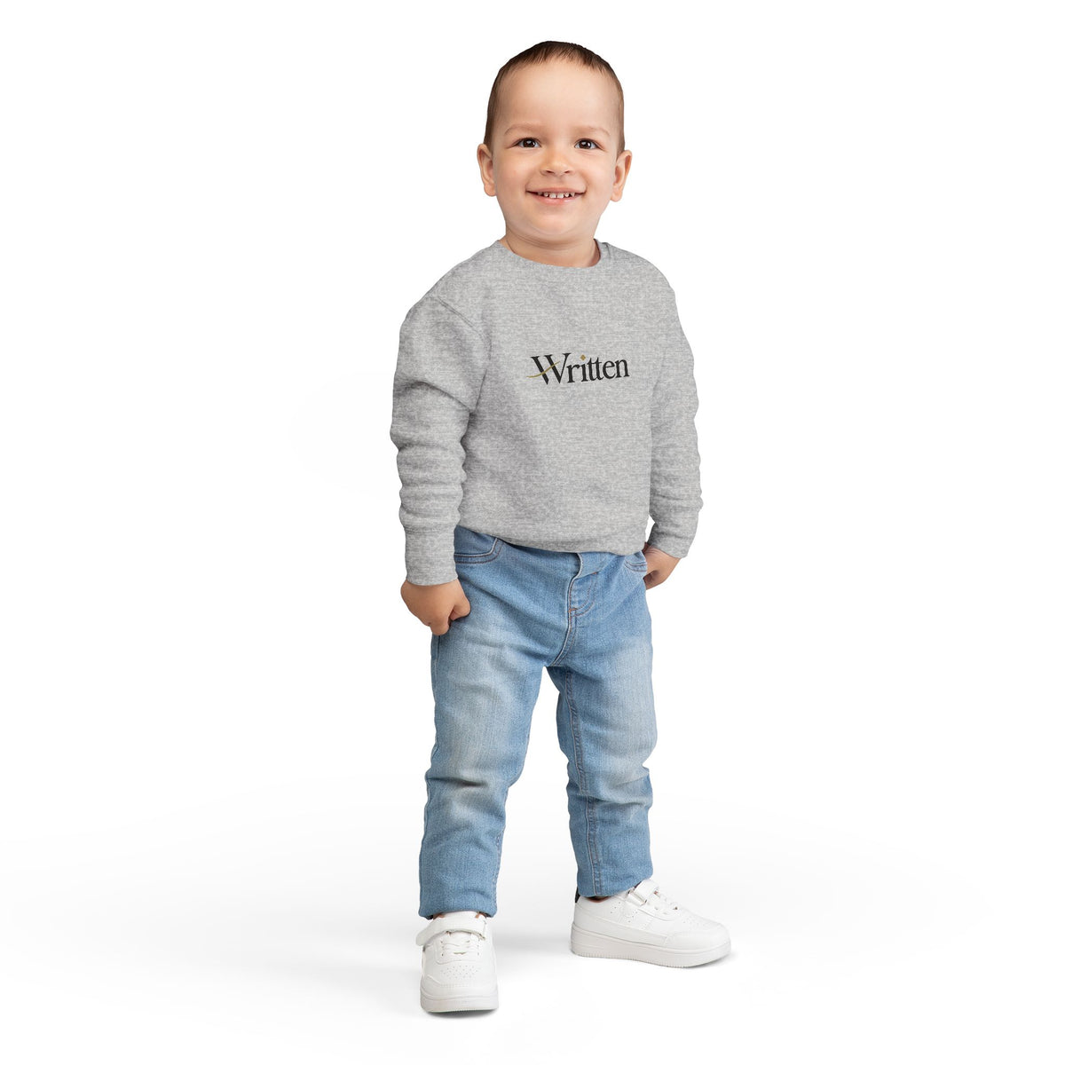 Toddler Sweatshirt "Written" – Cozy Neutral Kids Pullover