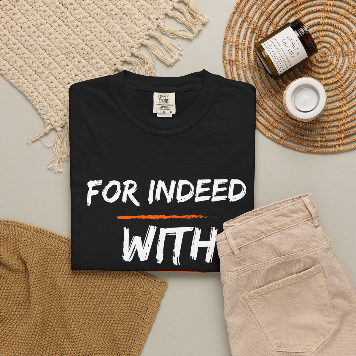Inspirational Quran Quote T-Shirt — "For Indeed, With Hardship Comes Ease"
