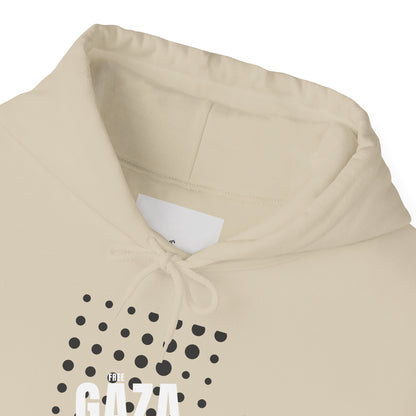 Gaza Solidarity Hoodie — Minimal Dot Grid Protest Sweatshirt