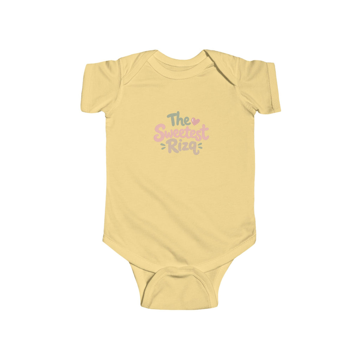 Infant Bodysuit – "The Sweetest Rizq" Pastel Baby Onesie, Newborn Gift