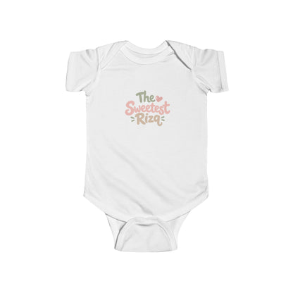 Infant Bodysuit – "The Sweetest Rizq" Pastel Baby Onesie, Newborn Gift
