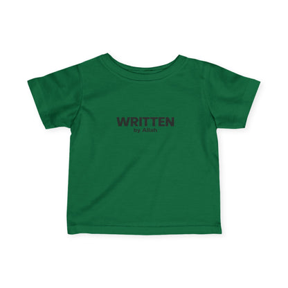 Infant Tee - "WRITTEN by Allah" Minimal Islamic Baby Shirt