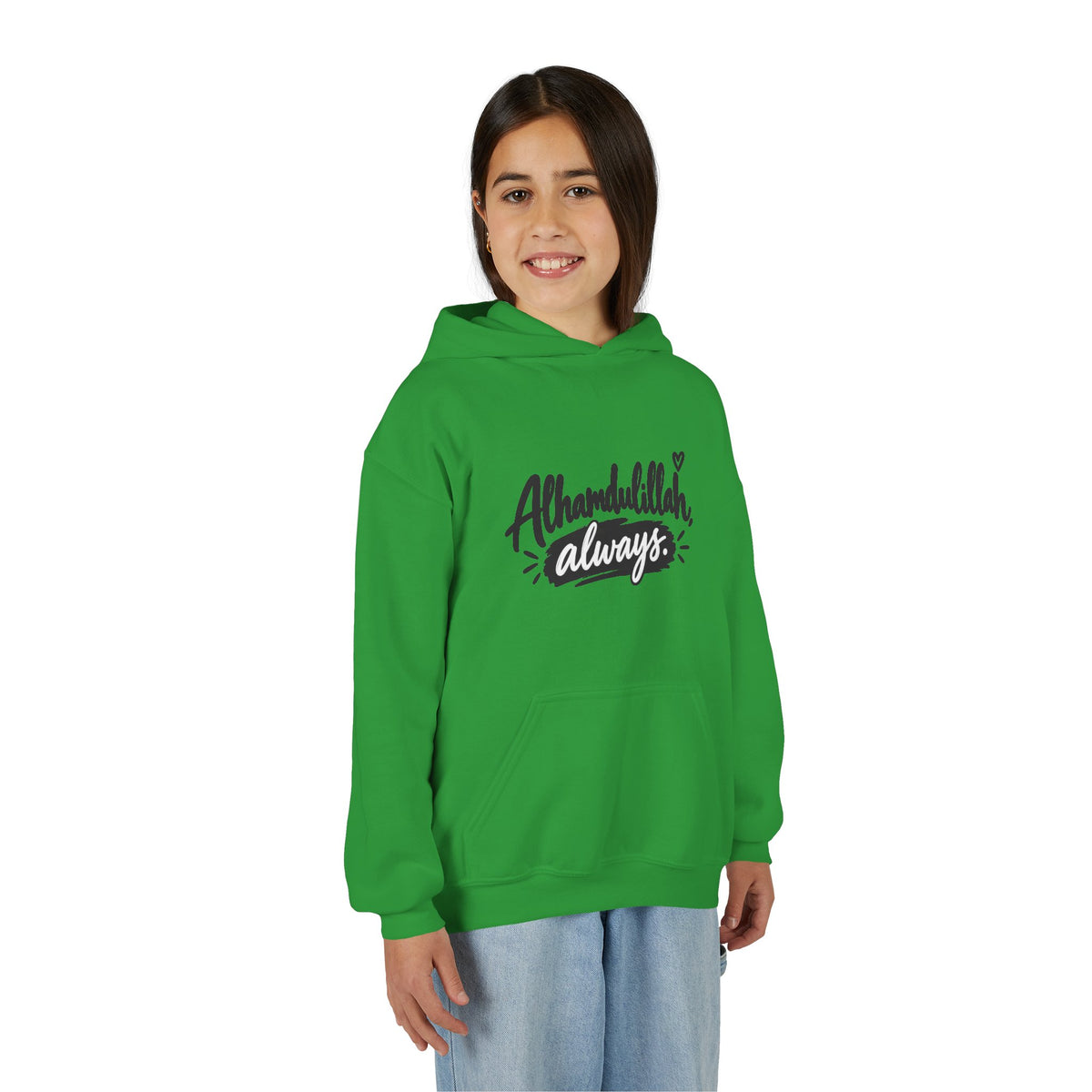 Alhamdulillah Always Youth Hoodie — Islamic Inspirational Kids Sweatshirt